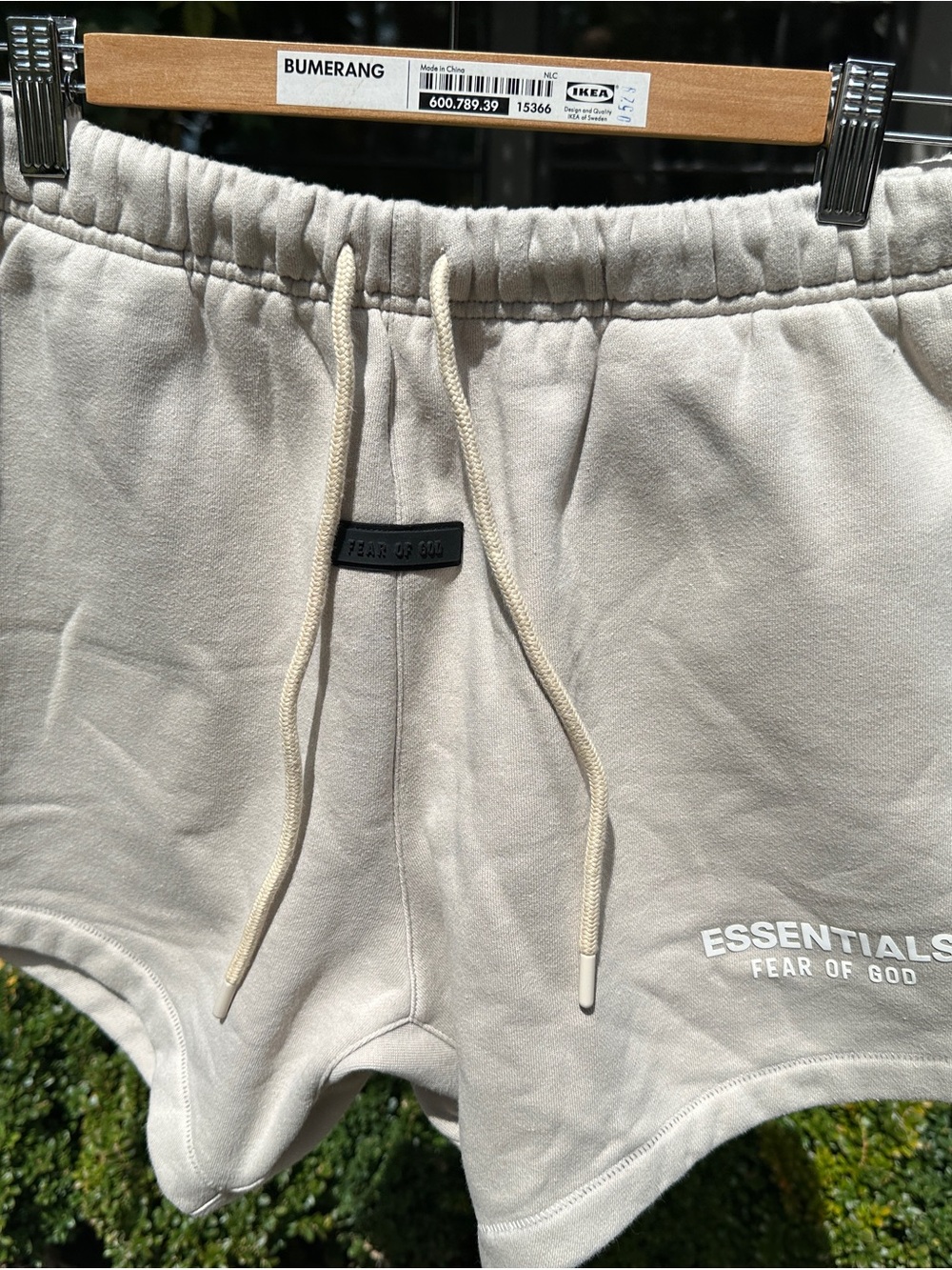 Essentials Men’s Cream Athletic Sweat Shorts